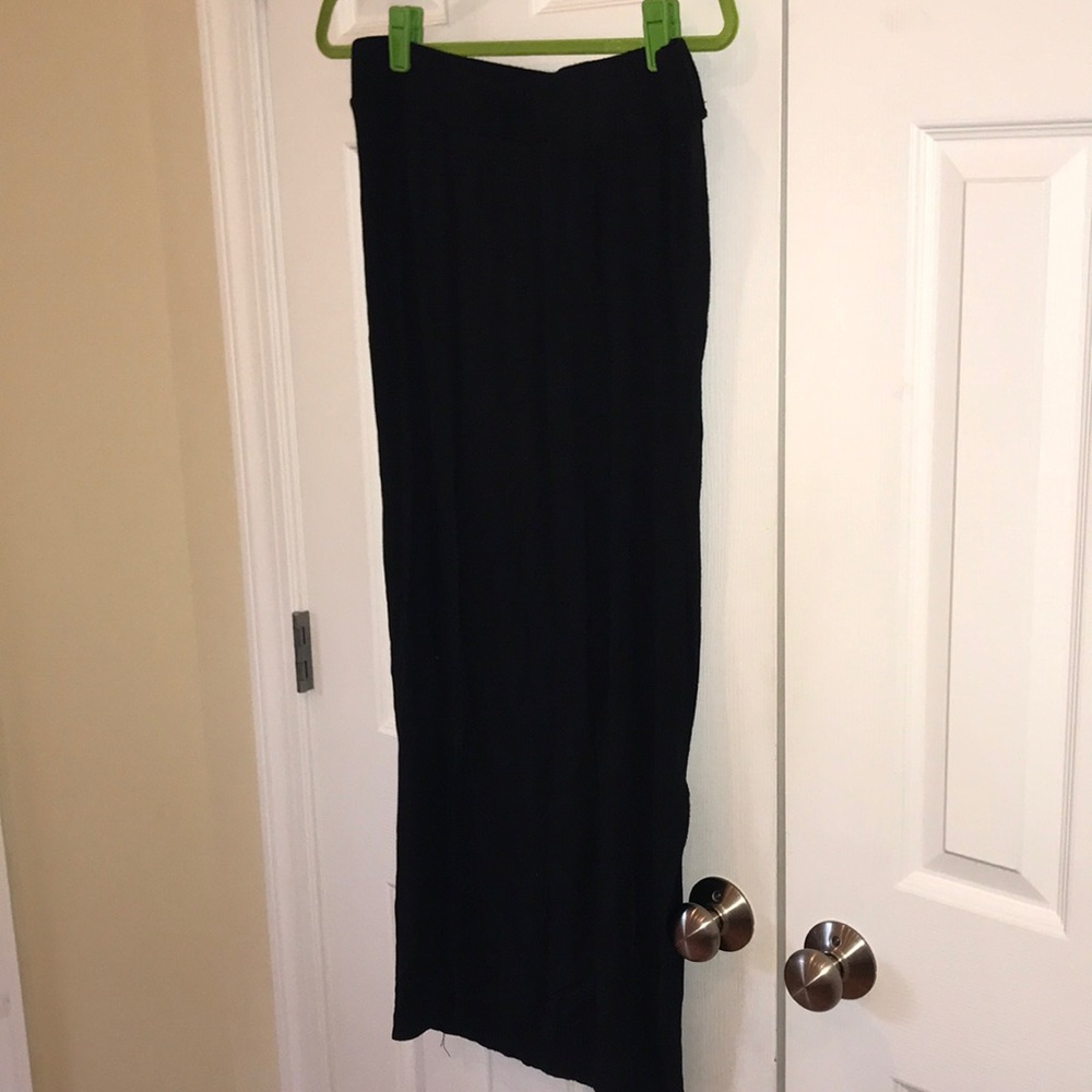 Maternity black maxi skirt